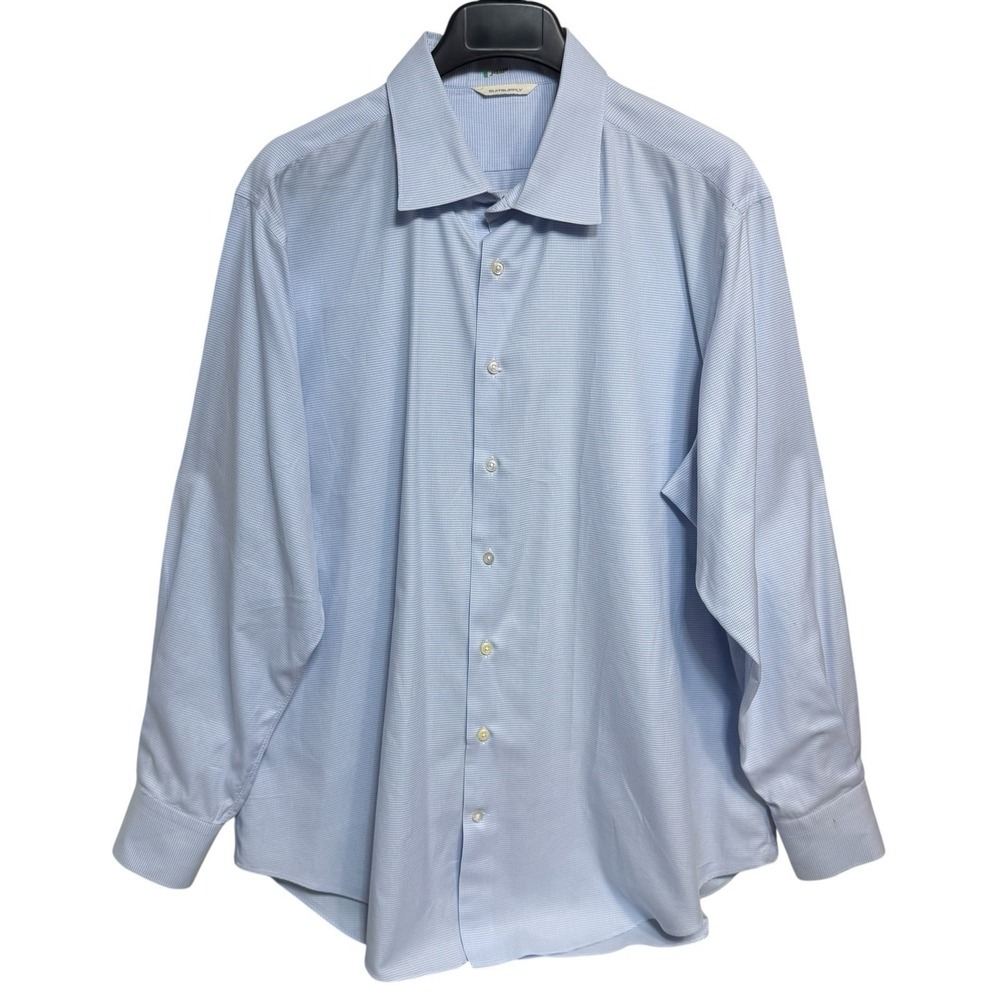 Suitsupply Egyptian Cotton Dress Shirt No Size Blue  Houndstooth Albini Shirt
